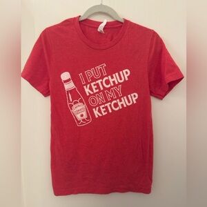 Men’s ketchup T-shirt “I put ketchup on my ketchup” Heinz shirt women’s men’s